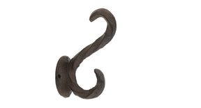 Hook cast iron 5.5x8x12.3cm dark brown