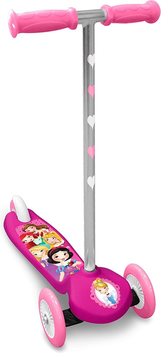 Princess 3-Rad Kinderroller Fußbremse Mädchen Rosa