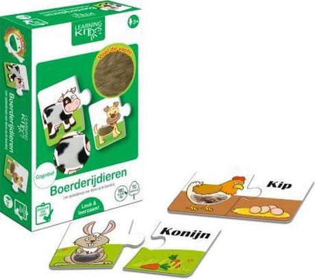 Bongers Toys Lernset - Bauernhoftiere - 6 x 2 Stück