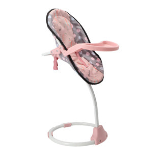 Puppenstuhl 3 in 1 grau rosa 42x40x40 cm