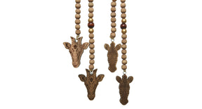 Swingtag a 1 paul bead garland animal 2ass natural gold 71cm