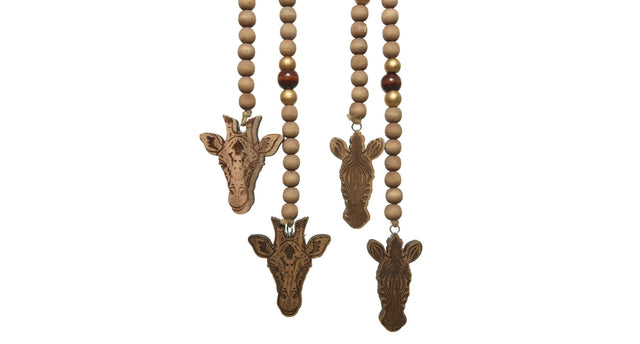 Swingtag a 1 paul bead garland animal 2ass natural gold 71cm