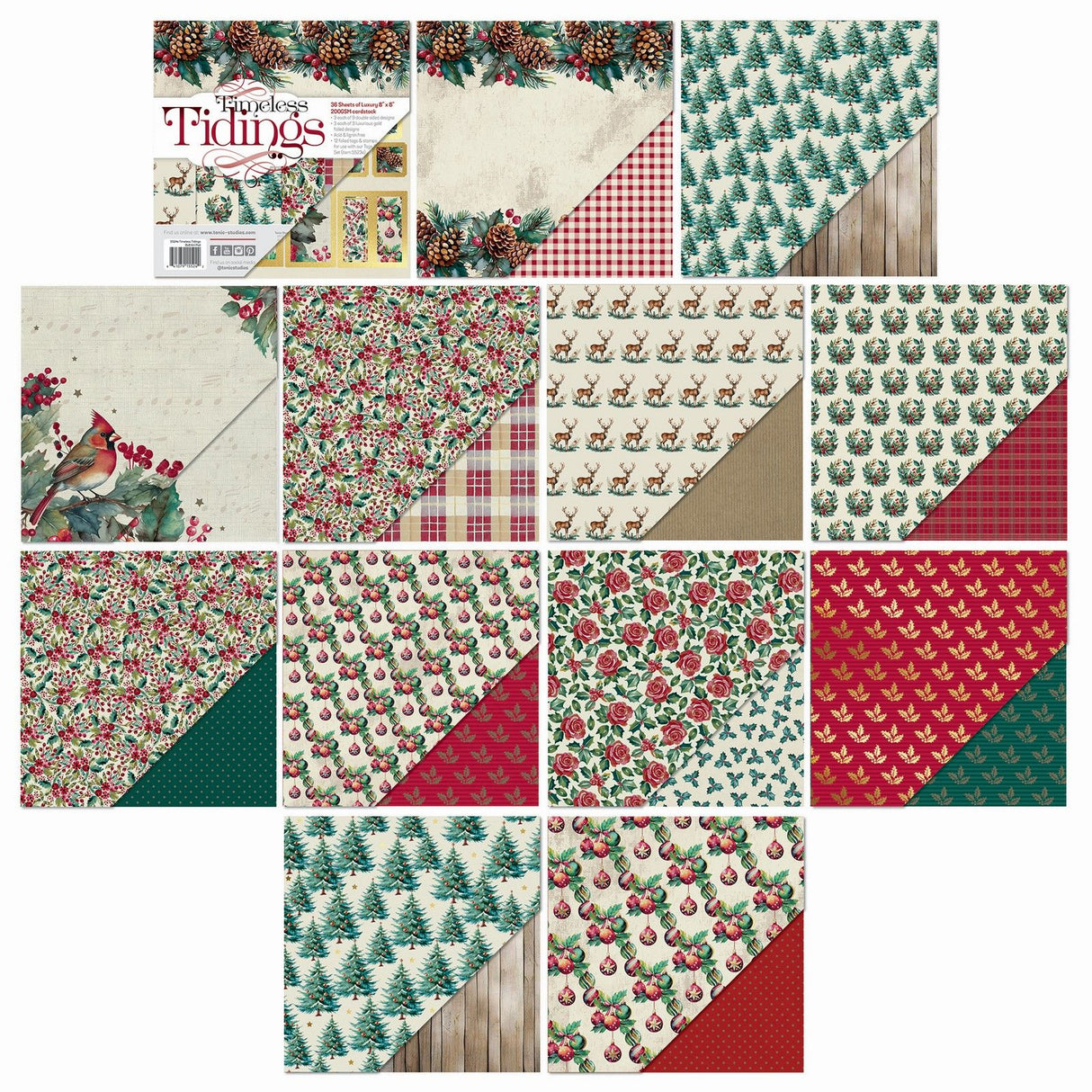 Tonic Studios • Timeless Tidings 8x8 Kunstblock