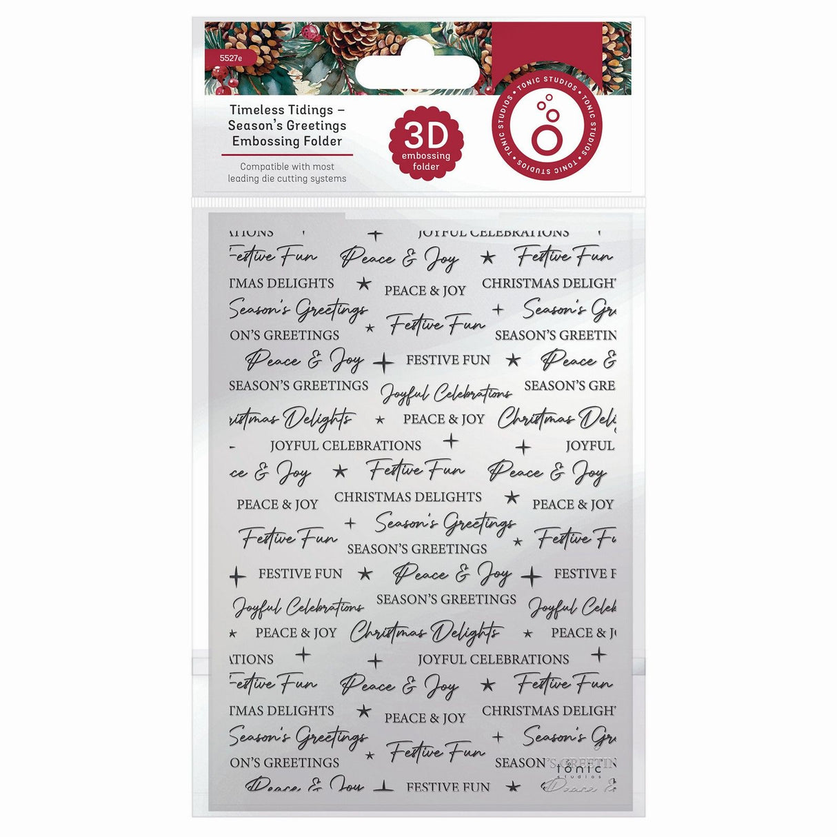 Tonic Studios • Timeless Tidings Season's Greetings 3D-Prägeordner