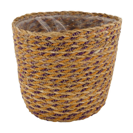 Naturel collections dijk natural collections mand zeegras met plastic binnenzijde ã˜18x16cm multi