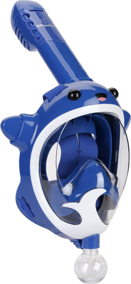 Atlantis full face mask whale - snorkelmasker met waterpistoolfunctie - kinderen - blauw