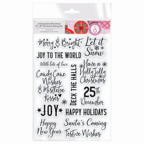 Tonic Studios • ein Zuckerstangen-Weihnachtsstempelset mit Gefühlen