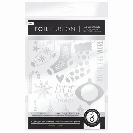 Tonic Studios • eine Zuckerstangen-Weihnachtsklebefolien-Folienfusion