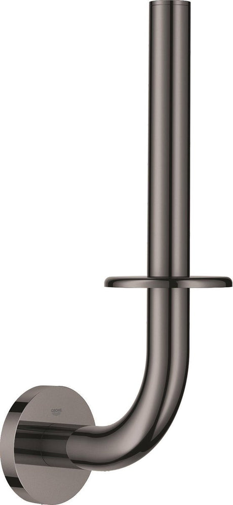 Grohe Essentials Ersatzrollenhalter – Toilettenpapierhalter für 1 Rolle – Hartgraphit (glänzendes Anthrazit) – Metall