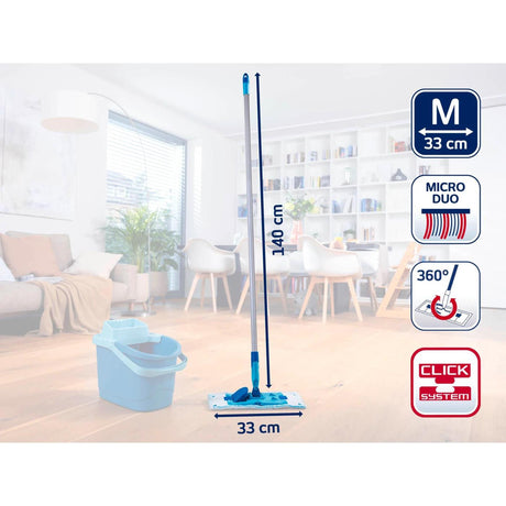 Leifheit Powerclean Bodenwischer m 33cm mit Stiel 140cm