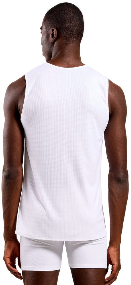 Odlo Active Light Base Layer Singlet mit Rundhalsausschnitt – Herren – Weiß – XL