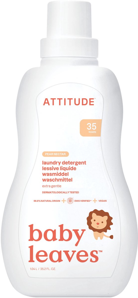 Attitude - baby leaves laundry detergent pear nectar (6x)