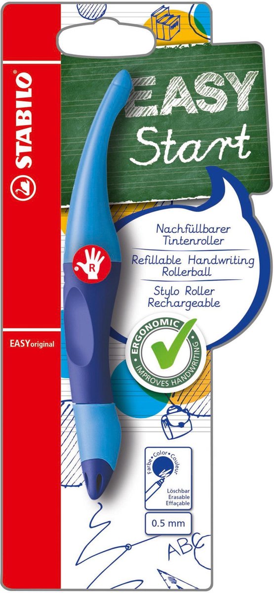 Stabilo easyoriginal - ergonomischer Tintenroller - Rechtshänder - blau