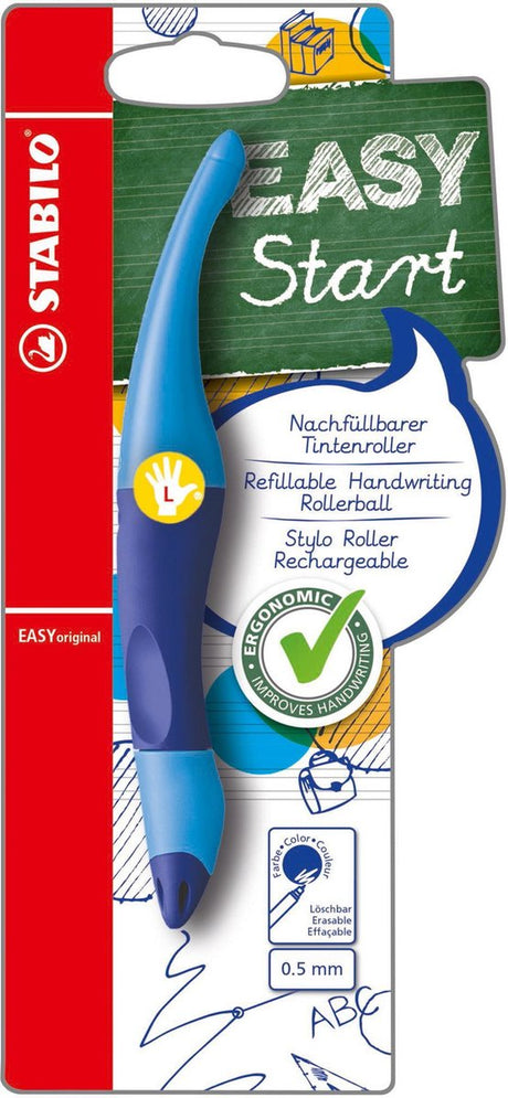 Stabilo easyoriginal - ergonomischer Tintenroller - Linkshänder - blaue Tinte - nachfüllbar - blau