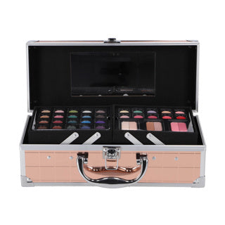 Lässiger Make-up-Koffer in Champagnerfarbe