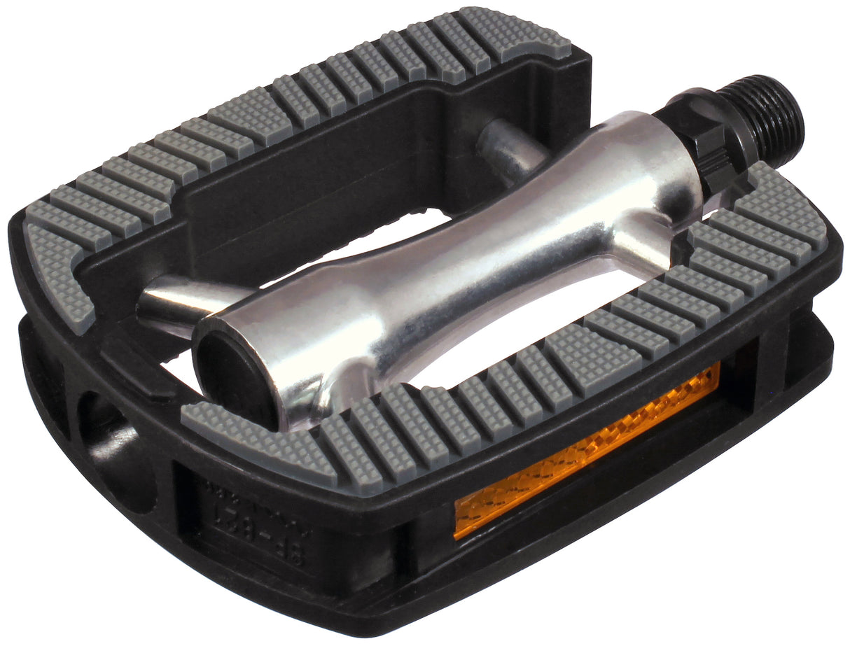 Marwi SP-821 Pedal Set Aluminium Silver-Zwart Anti-Rutschmasse
