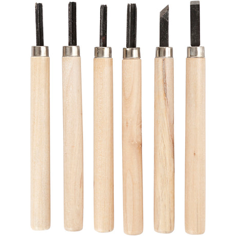 Kreativunternehmen https: www.cchobby.nl Holzschnitzerei-Set, 6-teilig, 1 Box