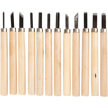 Https: www.cchobby.nl Holzschnitzerei-Set, 12-teilig, 1 Box