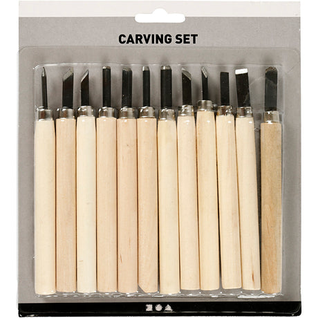 Https: www.cchobby.nl Holzschnitzerei-Set, 12-teilig, 1 Box