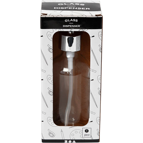 Creativ Company Seifenpumpe, H: 19,3 cm, T 6,3 cm, 230 ml, klar, 1 Stück