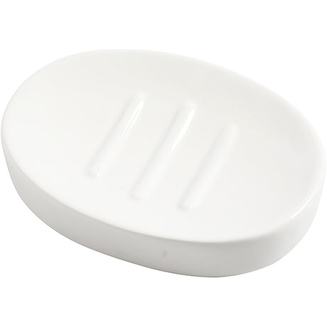 Creativ Company Seifenschale, H: 2,5 cm, L: 13,5 cm, B: 10 cm, weiß, 1 Stück