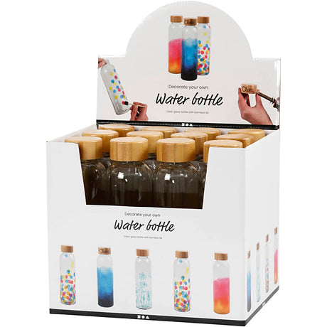 Creativ Company Trinkflasche, H: 22 cm, T 6,7 cm, 500 ml, 12 Stück 1 Box