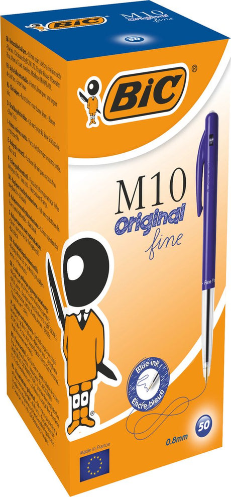 Bic Kugelschreiber M10 0,4 mm blau 50 Stück
