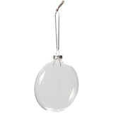 Creativ Company Flachglas-Weihnachtskugel, D 8 cm, Dicke 2,1 cm, 6 Stück 1 Box