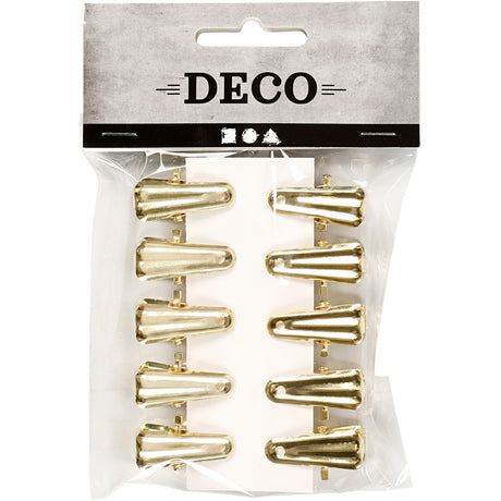 Creativ Company Dekoklammern, L: 27 mm, B: 14 mm, Gold, 10 Stück 1 Box