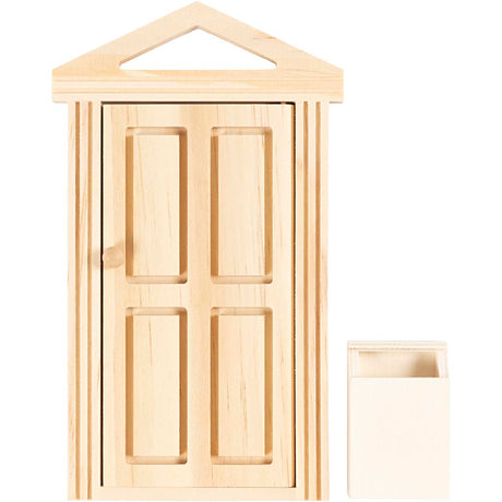 Kreativunternehmen https: www.cchobby.nl door-with-cornice-and-letterbox-h-5-5-18-cm-w-3-5-10-5-cm-1-box
