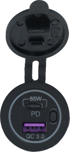 Carpoint integrierter Anschluss USB USB-C 65W Schnellladegerät