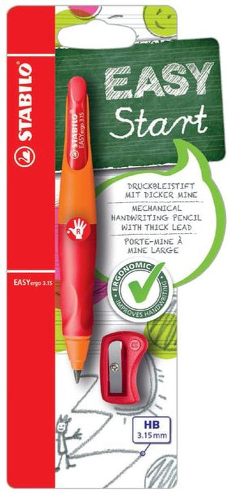 Stabilo Druckbleistift Easyergo HB 3,15 mm rechts oder rd | 5 Stück