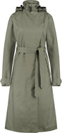 Agu trench coat long regenjas dames waterdicht - army green - waterkolom 5.000 mm - afneembare capuchon