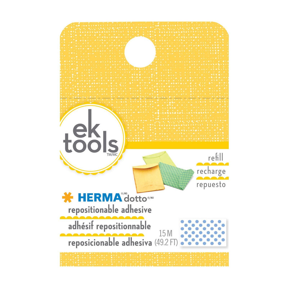 Ek Tools • Repositionierbarer Kleberspender, Nachfüllung 15 m