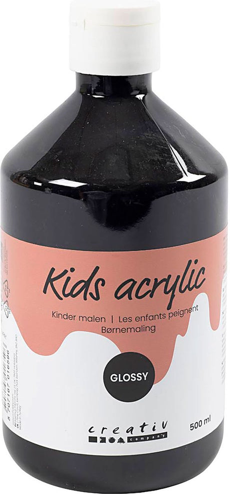 A-Color glänzende Acrylfarbe, Schwarz, 01 – glänzend, 500 ml