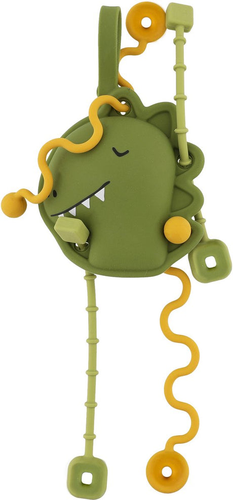 Trixie sensorisch trekspeelgoed van siliconen mr. dino – activiteitenspeelgoed voor baby's
