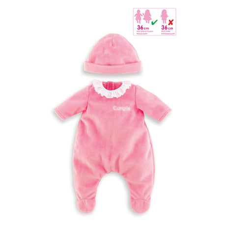 Corolle mon grand poupon pyjama mit hut rosa babypuppe 36 cm