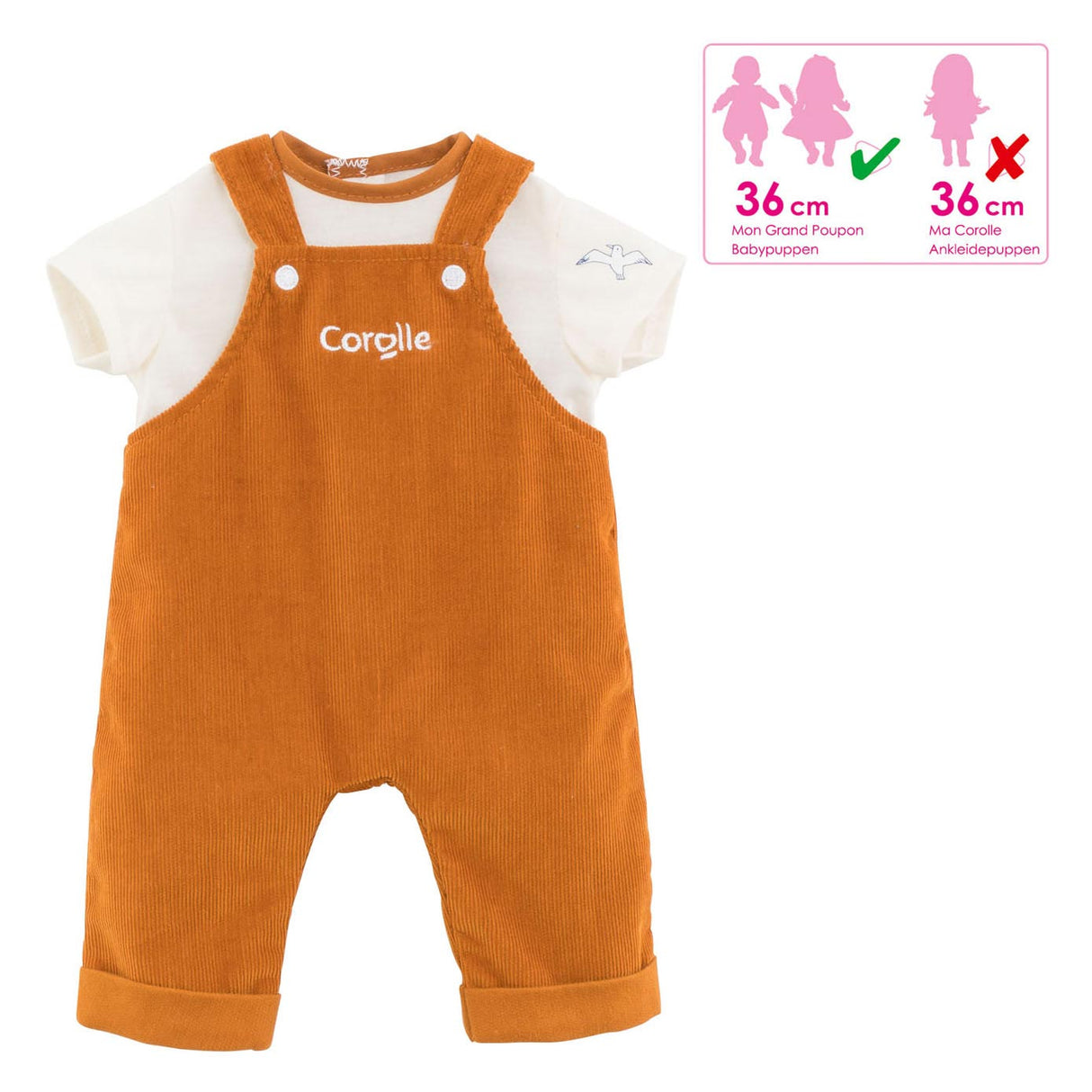 Corolle Puppenkleidung - Babypuppenoverall 2in1 36cm - Zubehör.