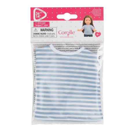 Corolle Ma Clothing gestreiftes T-Shirt – Grau 36 cm