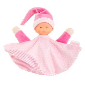 Corolle Kuscheltuch rosa - Tidoudou Babytuch 17cm für Babys.