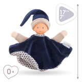 Corolle tidoudou – marineblaues Kuscheltuch, 17 cm