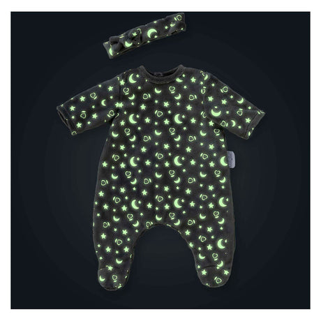 Pyjama und Stirnband für Corolle-Puppe, 30 cm – leuchtet im Dunkeln