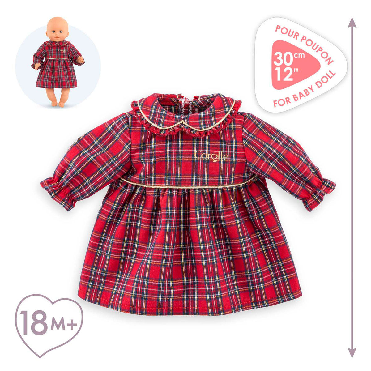 Corolle Holidays Kleid für Babypuppe, 30 cm