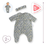 Corolle-Puppenpyjama glitzert im Dunkeln und Stirnband, 36 cm