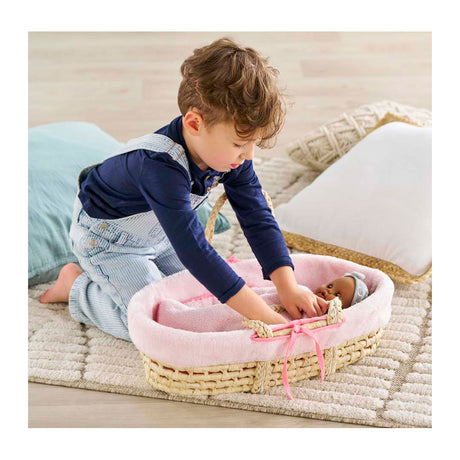 Set aus geflochtenen Corolle-Körben für Babypuppen – Plüsch