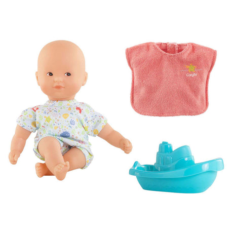 Corolle – Mini-Badeset – Badepuppe 20 cm – Umhang und Boot