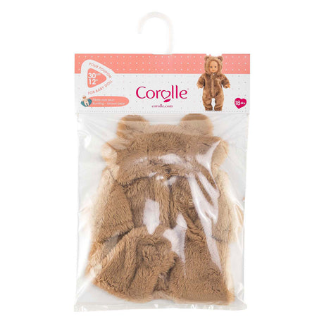 Corolle Puppenkostüm Bären-Einteiler braun – 30 cm Puppenkleidung.