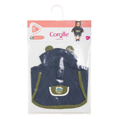 Corolle Regenponcho Puppenkostüm kleiner Entdecker 30cm blau.