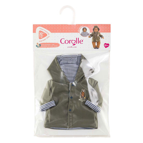 Regenmantel für Corolle-Puppe, wendbar – Puppenzubehör, 30 cm, wasserabweisend.