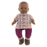 Corolle geruit shirt met broek kleine ontdekker - 36cm